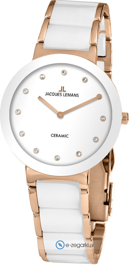 Orologio Jacques Lemans Monaco Uomo 42-8A - Acciaio INOX E Ceramica High-tech - Quadrante Nero - Bracciale Ceramica