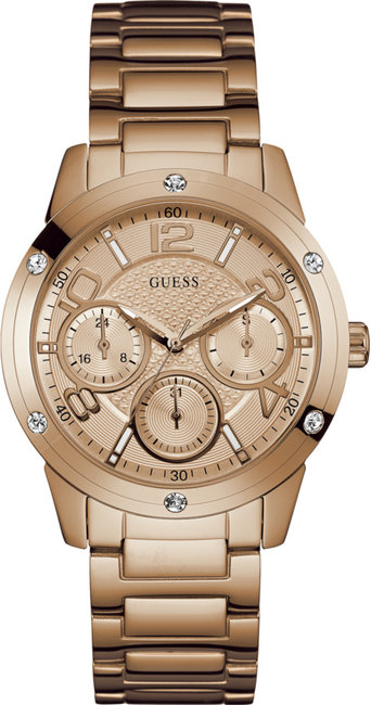 Guess W0778L3 dla kobiety z bransoletą w odcieniu r&oacute;żowego złota definiuje modowy styl