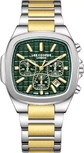 Zegarek męski Lee Cooper LC08339.270 z zieloną giloszowaną tarczą