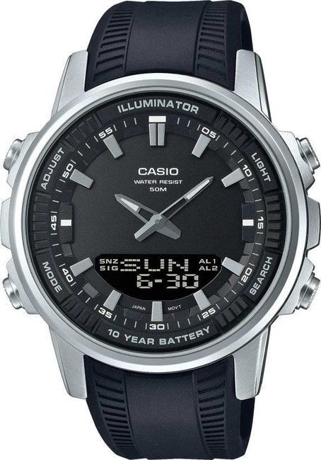 Niezawodny męski zegarek Casio AMW-880-1AV z podświetleniem illuminator
