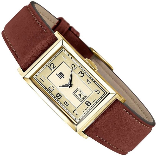Damski zegarek Lip 671277 w stylu vintage z prostokątną kopertą