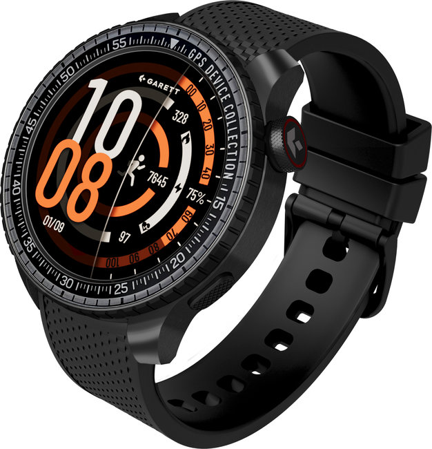 Smartwatch Garett Compass GPS czarny męski z nawigacją dla aktywnego odkrywcy