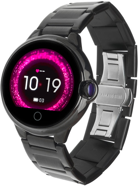 Garett 5903246286434 Smartwatch Garett Women Karen RT czarny, stalowy