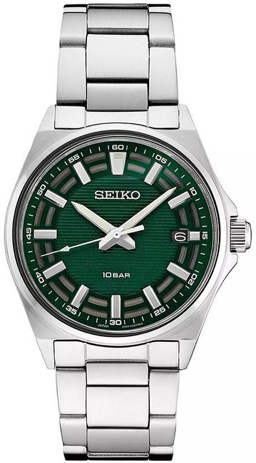 Seiko SUR503P1 z zieloną tarczą dla mężczyzny ceniącego japońską niezawodność