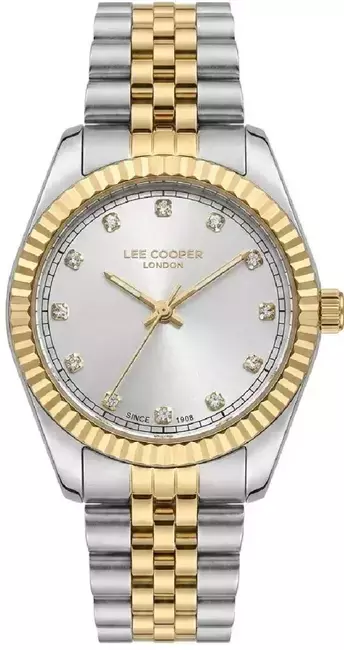 Elegancki damski zegarek Lee Cooper LC08400.230 z dwukolorową bransoletą w stylu fashion