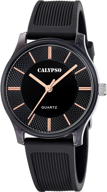 Nowoczesny zegarek damski Calypso K6085-4 z fakturowaną tarczą dla modnej kobiety