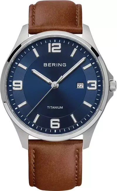 Minimalistyczny zegarek Bering 16040-507 z tytanową kopertą dla nowoczesnego mężczyzny
