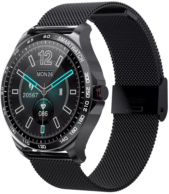 Garett 5904238480779 Smartwatch Garett Sport Factory RT czarny, stalowy