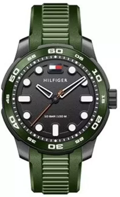 Tommy Hilfiger 1720059 dla dziecka z zielonym paskiem podkreśla sportowy styl