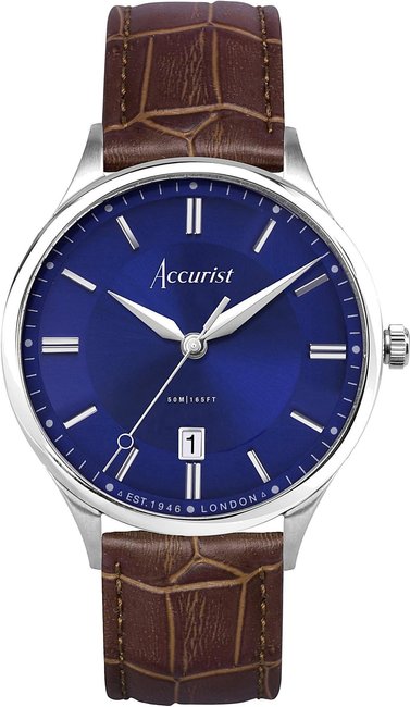 Elegancki Accurist 73005 z szafirowym szkłem w klasycznym wydaniu dla mężczyzny