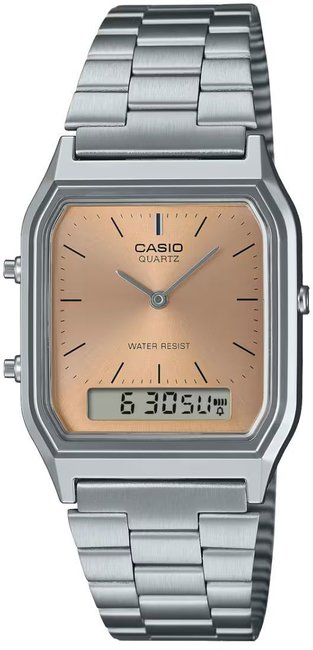 Uniwersalny zegarek Casio AQ-230A-4A z analogowo-cyfrową tarczą dla kobiety i mężczyzny