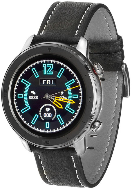 Garett 5903246286595 Smartwatch Garett Master RT czarno-szary, skórzany