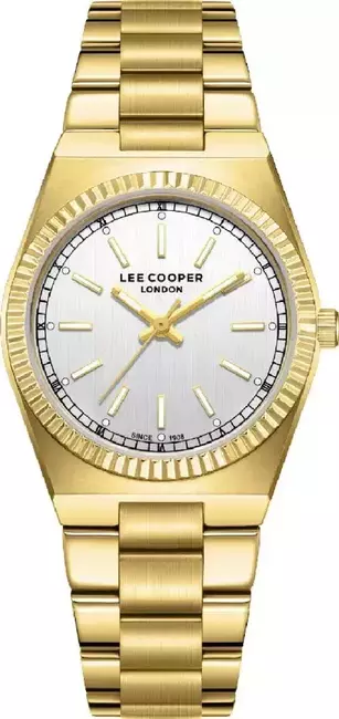 Złoty zegarek damski Lee Cooper LC08375.130 w stylu fashion