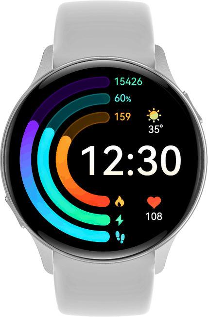 Nowoczesny smartwatch Rubicon RUB399 z ekranem AMOLED dla aktywnej kobiety
