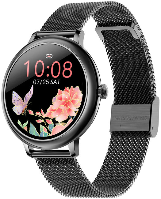 Garett 5904238480724 Smartwatch Garett Lady Julia RT czarny, stalowy