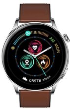 Garett 5904238483725 Smartwatch Garett Men Elegance RT jasny brąz skórzany