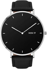 Garett 5904238484517 Smartwatch Garett Verona srebrno-czarny sk&oacute;rzany